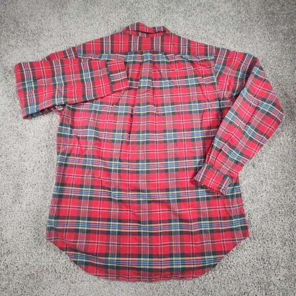 Ralph Lauren Shirt Mens‎ Large Plaid Preppy Career Button Pony Office Thick - Picture 5 of 9